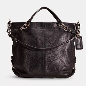 Coach Brooke Duffle Bag – Black Pebble Leather – Black